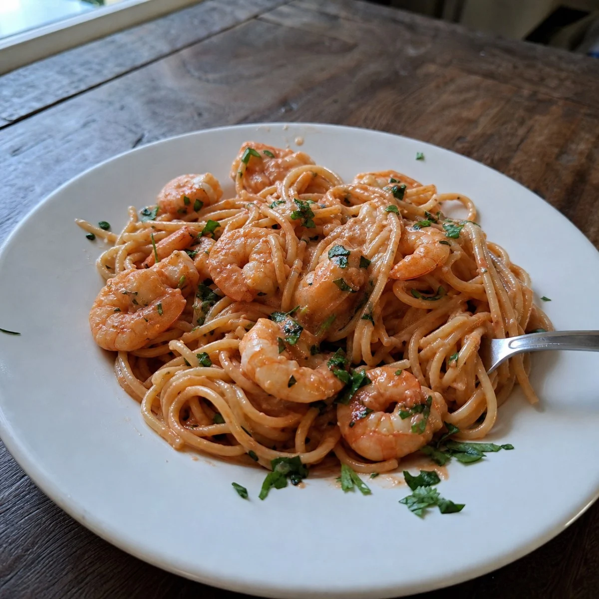 Macarrão com Camarão